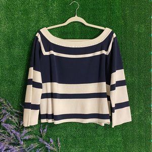 J Crew Sweet Off Shoulder Striped Top